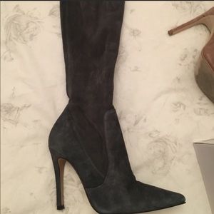 Zara over the knee thigh high suede boots
